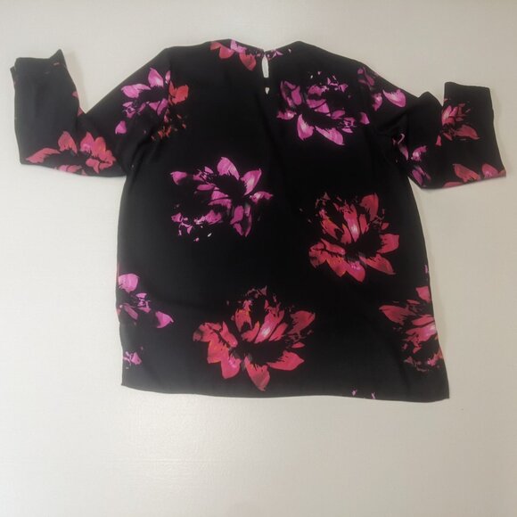 Vince Camuto Size XS Black Floral Tunic - Picture 8 of 16